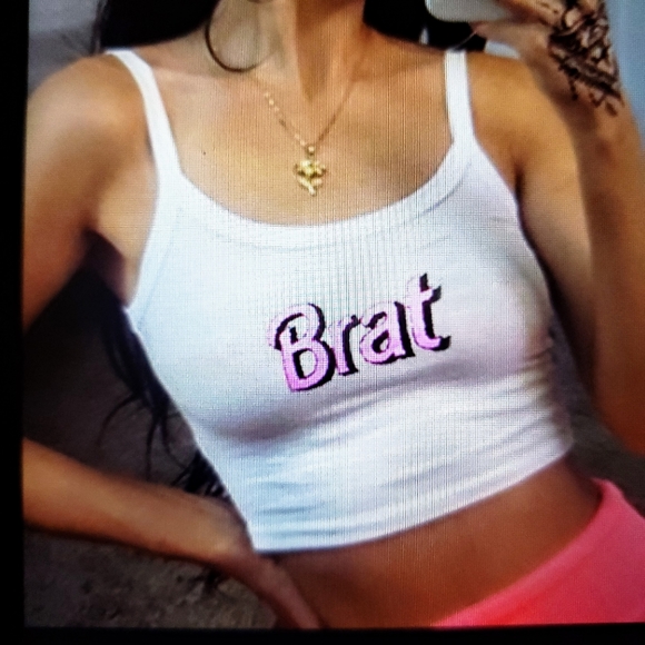 Sugar Thrillz Graphic Print  women's & junior sling tank top - Picture 1 of 8